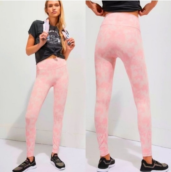 Anthropologie ALLFENIX | Pink Tie Dye Leggings Size Small - Picture 2 of 7